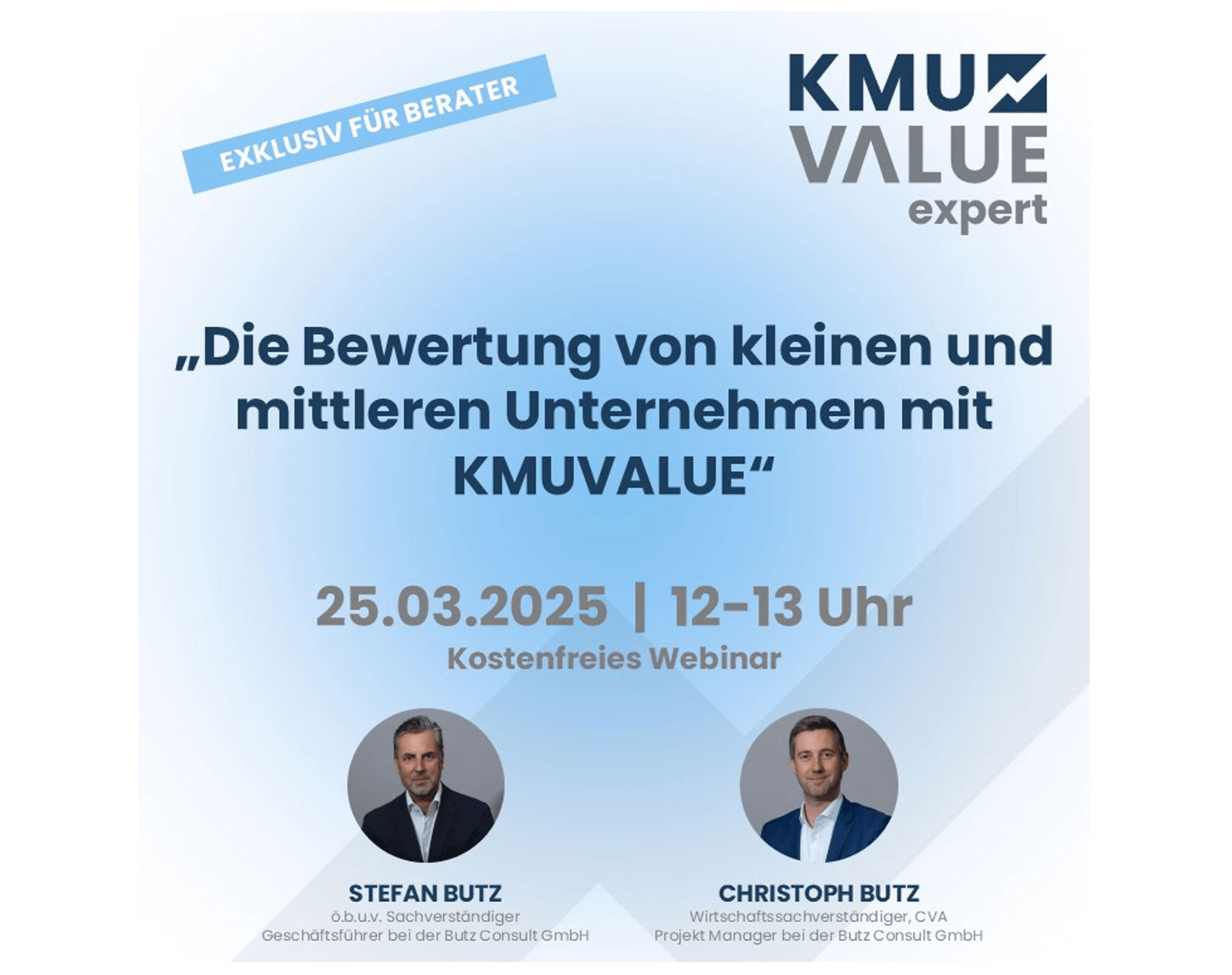 Webinar Einladung KMUVALUE 25.03.2025