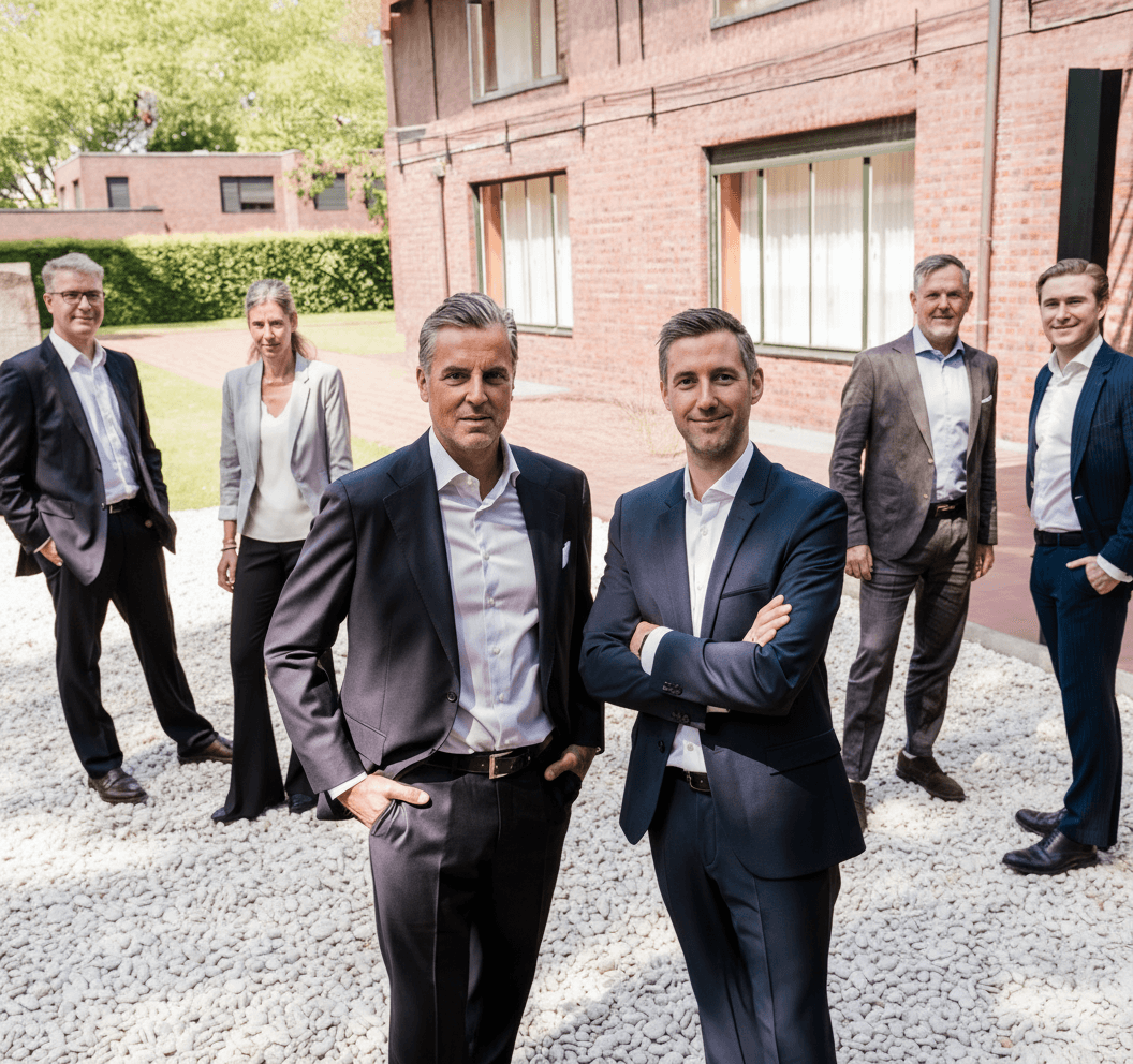 Team von Butz Consult vor dem Firmengebäude – Unternehmensberater für Mittelstand und Restrukturierung